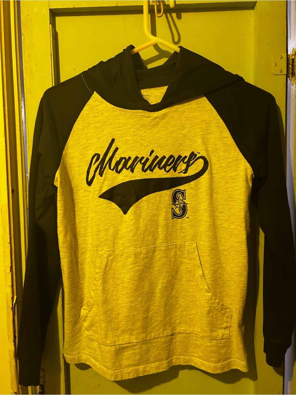 Seattle mariners shirt Genuine Merchandise Mariners Raglan Hoodie blue and white